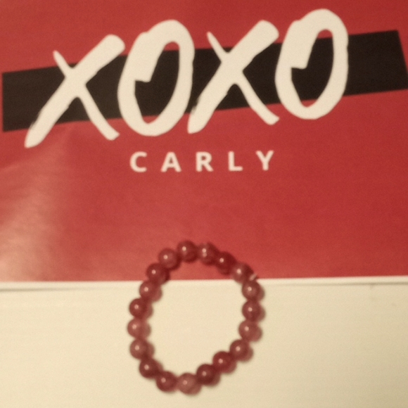 Strawberry Quartz Agate 10 MM Bead Stretch Bracelet - Picture 8 of 8